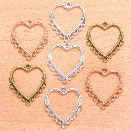 Heart Zinc Alloy Connector plated DIY & 1/9 loop Sold By Bag