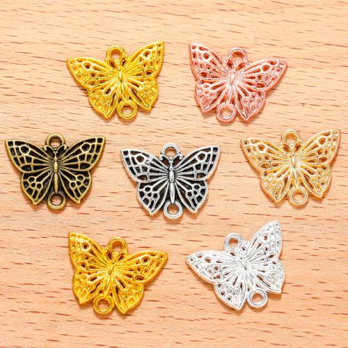 Animal Zinc Alloy Connector Butterfly plated DIY & 1/1 loop & hollow Sold By Bag