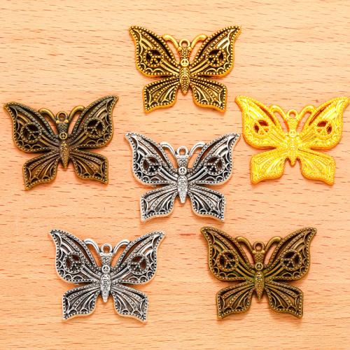 Zinc Alloy Animal Pendler, Butterfly, forgyldt, du kan DIY, flere farver til valg, 100PC/Bag, Solgt af Bag