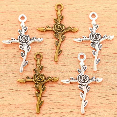 Zinc Alloy Cross Pendants plated DIY Sold By Bag