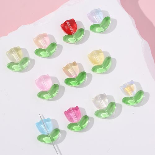 Lampwork Beads Tulip stoving varnish DIY Sold By PC