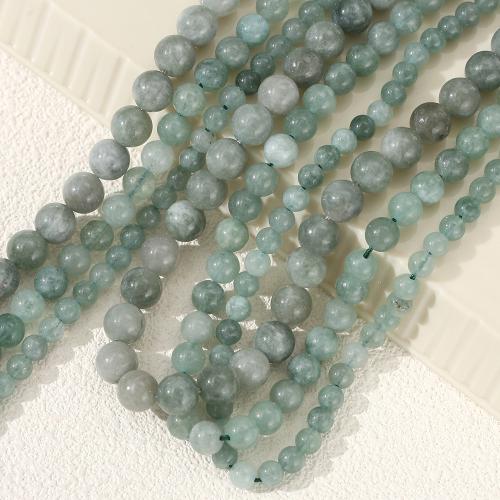 Perles en jade, Rond, DIY, vert, Vendu par PC