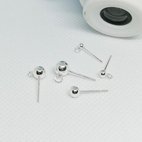 925 ασημένιο ασήμι Σκουλαρίκια Stud Component, DIY & διαφορετικό μέγεθος για την επιλογή, Sold Με Ζεύγος