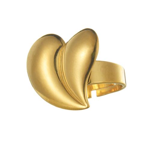 Stainless Steel Finger Ring 304 Stainless Steel Heart fashion jewelry & for woman gold Sold By PC