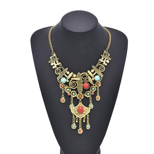 Zinc Alloy Jewelry Sets earring & necklace with turquoise plated for woman Sold By Set