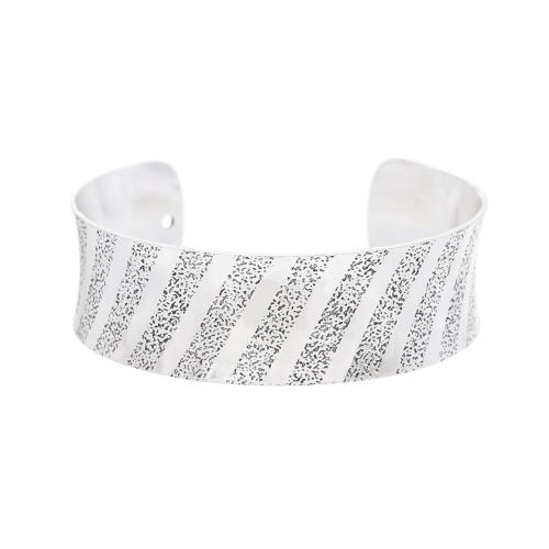 Zinc Alloy Bangle plated  & for woman silver color Sold By PC