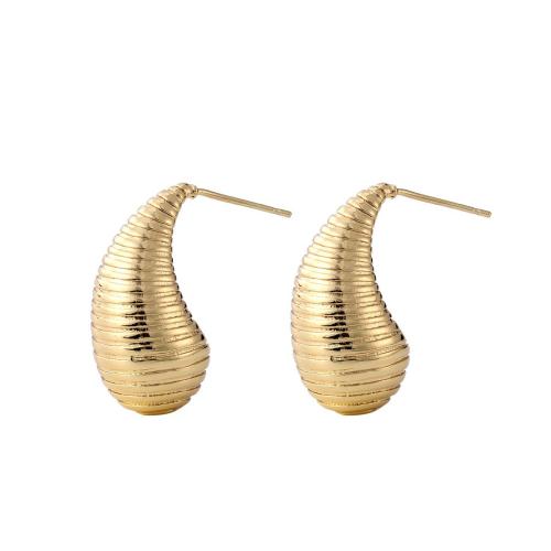 Ottone stallone orecchino, placcato, per la donna, nessuno, 20x11mm, Venduto da coppia