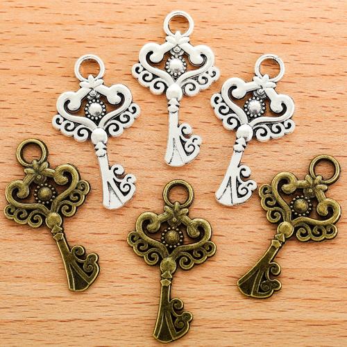 Zinc Alloy Key Pendants plated DIY Sold By Bag