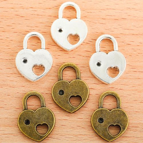 Zinc Alloy Heart Pendler, forgyldt, du kan DIY, flere farver til valg, 23x17mm, 100PC/Bag, Solgt af Bag