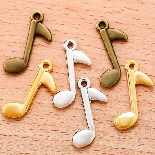 Zinc Alloy Pendler, Music Note, forgyldt, du kan DIY, flere farver til valg, 23x14mm, 100PC/Bag, Solgt af Bag