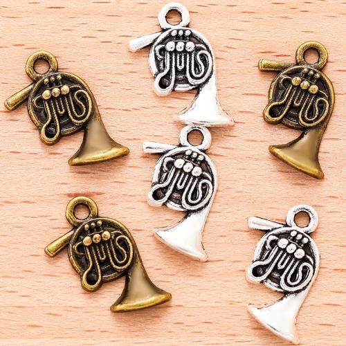 Musical Instrument Shaped Zinc Alloy Pendants plated DIY Sold By Bag