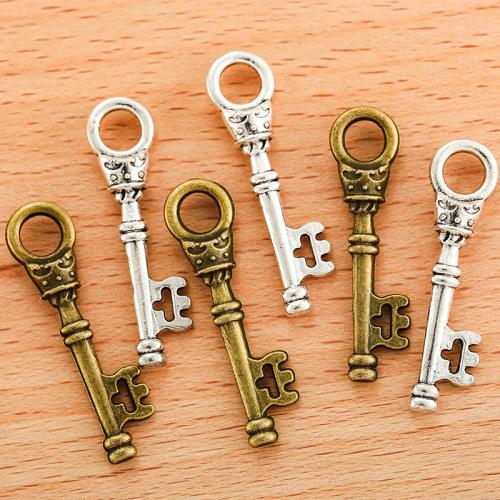 Zinklegering Key Hangers, Zinc Alloy, Sleutel, plated, DIY, meer kleuren voor de keuze, 33x8mm, 100PC/Bag, Verkocht door Bag