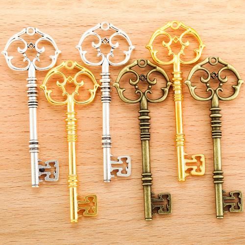 Zinc Alloy Key Pendants plated DIY Sold By Bag