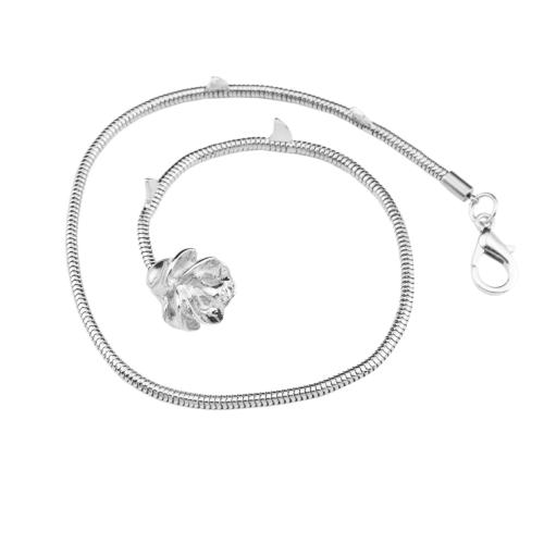 Zinklegering halskettingen, Zinc Alloy, Bloem, mode sieraden & voor vrouw, Lengte Ca 42 cm, Verkocht door PC