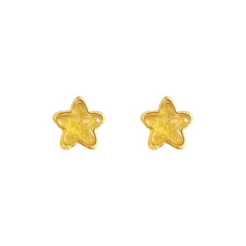 Zinc Alloy Stud Earring with Resin Star fashion jewelry & for woman 27mm Sold By Pair