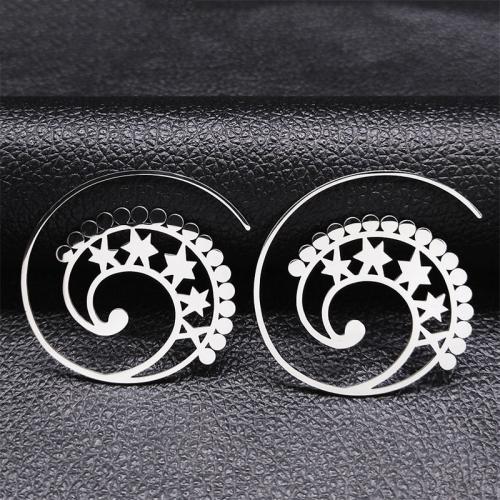 Roestvrij staal Stud Earrings, 304 roestvrij staal, mode sieraden & voor vrouw, meer kleuren voor de keuze, 43x38mm, Verkocht door pair