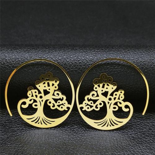 Roestvrij staal Stud Earrings, 304 roestvrij staal, mode sieraden & voor vrouw, meer kleuren voor de keuze, 40x40mm, Verkocht door pair