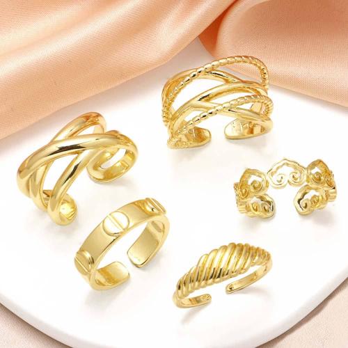 Brass Finger Ring gold color plated fashion jewelry golden nickel lead & cadmium free Sold By PC