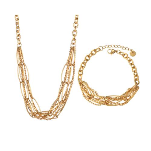 Jewelry Sets Titanium Steel plated fashion jewelry & for woman gold Sold By PC