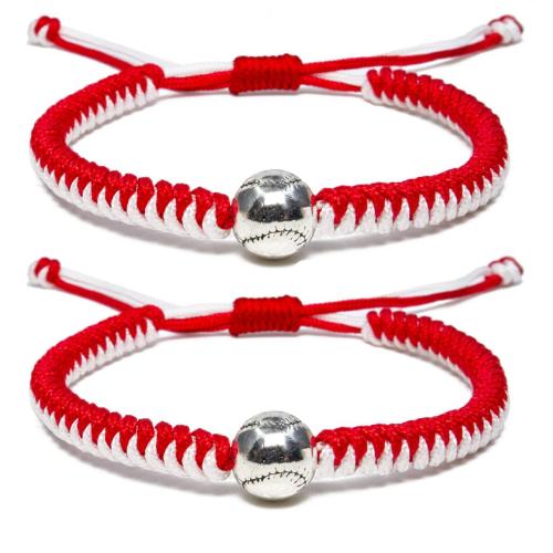 Bijoux bracelet en acier inoxydable, Acier inoxydable 304, avec cordon de polyester, fait à la main, 2 pièces & unisexe, plus de couleurs à choisir, Longueur Environ 16 cm, Vendu par fixé