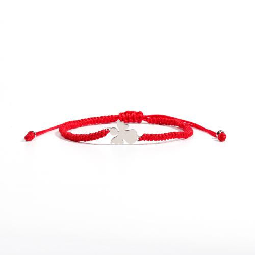 Bracciale gioielli in acciaio inossidabile, 304 acciaio inox, with corda di terilene, fatto a mano, per la donna, nessuno, Lunghezza Appross. 16 cm, Venduto da PC