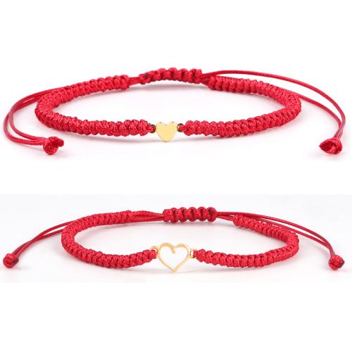 Trendy Wax cord armbanden, Zinc Alloy, met Wax, 2 stuks & uniseks & verschillende stijlen voor de keuze, meer kleuren voor de keuze, Verkocht door Stel