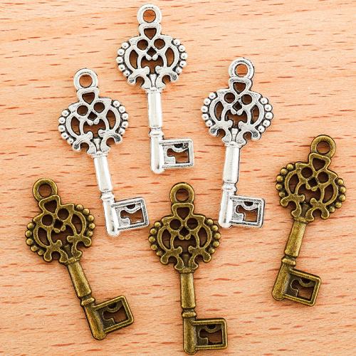 Zinklegering Key Hangers, Zinc Alloy, Sleutel, plated, DIY, meer kleuren voor de keuze, 29x12mm, 100PC/Bag, Verkocht door Bag