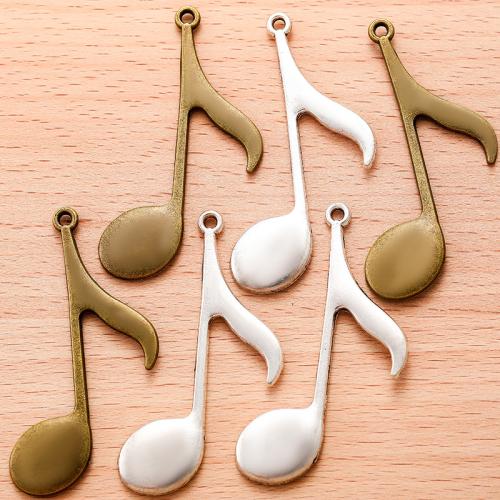 Zinklegering Hangers, Zinc Alloy, Nota van de Muziek, plated, DIY, meer kleuren voor de keuze, 55x28mm, 100PC/Bag, Verkocht door Bag