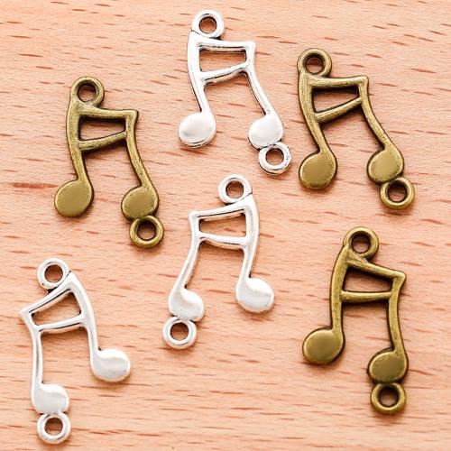 Zinc Alloy Pendants Music Note plated DIY & 1/1 loop Sold By Bag