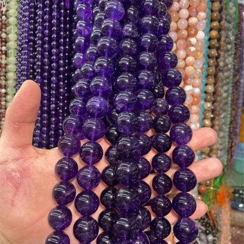 Natural Amethyst Beads Round DIY 18mm Sold Per Approx 38-40 cm Strand