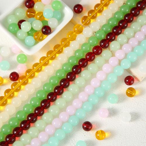 Fashion Glass Beads Round DIY 10mm Approx Sold By Strand