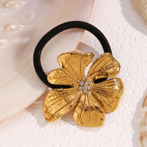 Ponytail Holder 304 Stainless Steel with Rubber Band for woman & with rhinestone Sold By PC