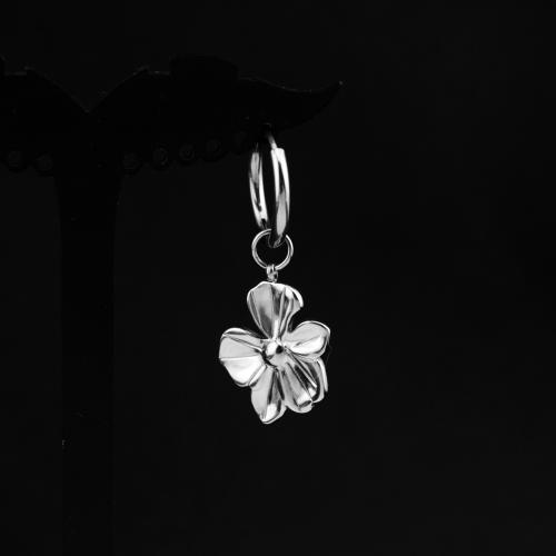 Cruach dhosmálta Lever Back Earring, 304 Cruach dhosmálta, Flower, jewelry faisin & stíleanna éagsúla do rogha & do bhean, 12x14mm, Díolta De réir PC