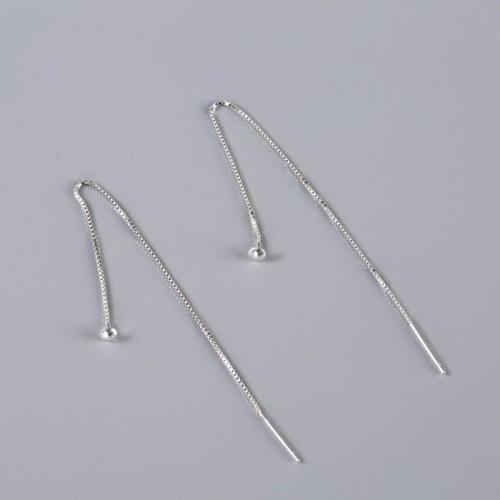 925 Sterling Silver Earring thread DIY Sold By Pair