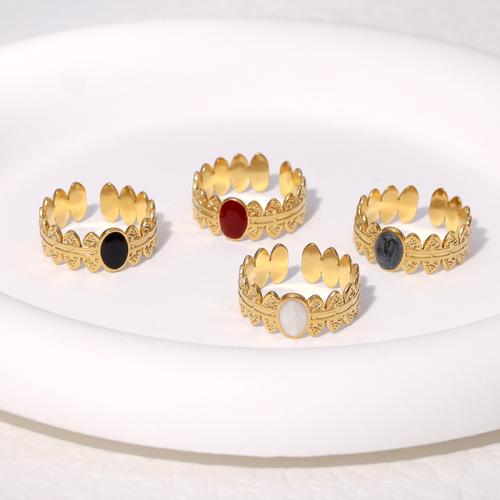 Emaille Rostfreier Edelstahl Fingerring, 304 Edelstahl, Modeschmuck & für Frau, keine, verkauft von PC