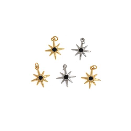 Brass Jewelry Pendants Eight Point Star plated DIY nickel lead & cadmium free Sold By PC