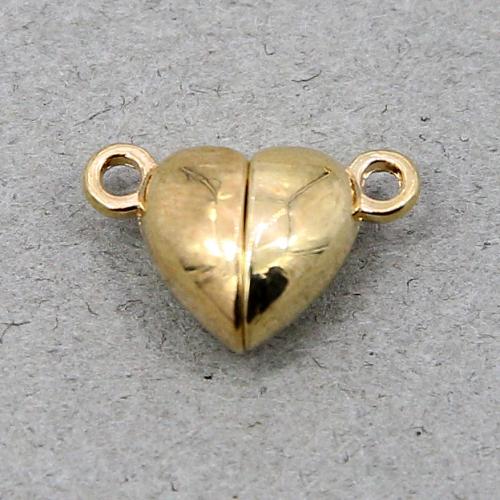 Zinc Alloy Magnetic Clasp with Magnet Heart plated DIY nickel lead & cadmium free Approx Sold By Bag