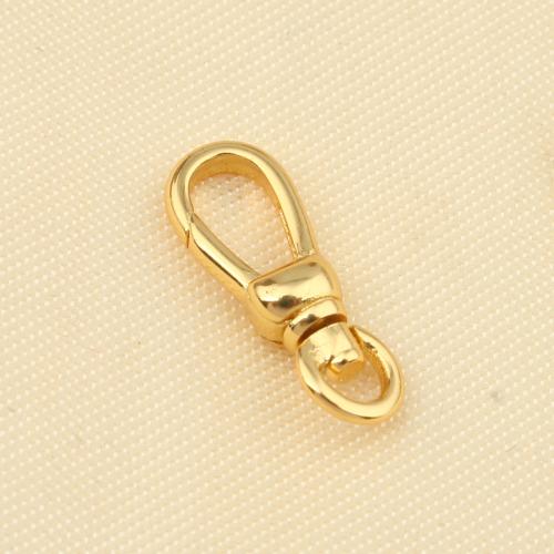 Brass Sieraden Sluitingen, Messing, gold plated, DIY, nikkel, lood en cadmium vrij, 17x11x2mm, Verkocht door PC