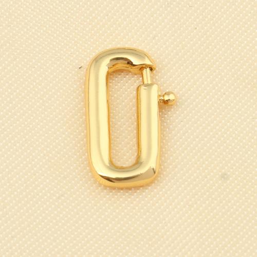 Brass Sieraden Sluitingen, Messing, gold plated, DIY, nikkel, lood en cadmium vrij, 16x10x2mm, Verkocht door PC