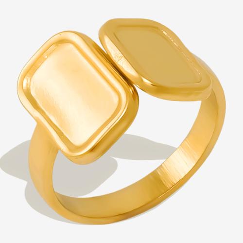 Vinger Ring in edelstaal, 304 roestvrij staal, plated, voor vrouw, meer kleuren voor de keuze, Verkocht door PC