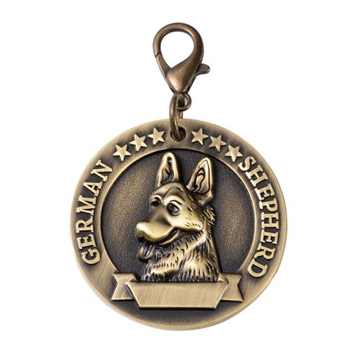 Zinc Alloy Pet Tag plated DIY golden 40mm Sold By PC