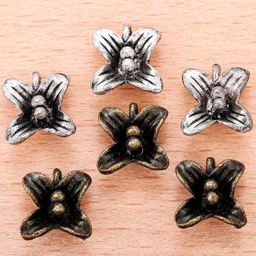 Zinc Alloy Flower Pendler, forgyldt, du kan DIY, flere farver til valg, 12x12mm, Solgt af PC