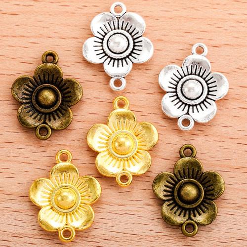 Flower Zinc Alloy Connector plated DIY & 1/1 loop Sold By PC