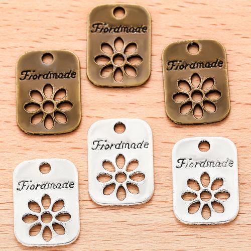 Zinc Alloy Hollow Pendler, forgyldt, du kan DIY & hule, flere farver til valg, 19x13mm, Solgt af PC