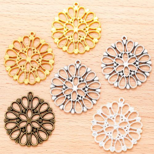 Zinc Alloy Flower Pendler, forgyldt, du kan DIY, flere farver til valg, 36x33mm, Solgt af PC