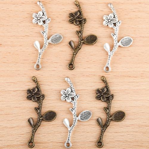 Zinc Alloy Pendler, Branch, forgyldt, du kan DIY, flere farver til valg, 40x18mm, Solgt af PC