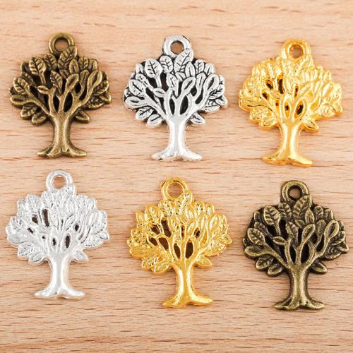 Zinc Alloy Pendler, Tree, forgyldt, du kan DIY, flere farver til valg, 21x16mm, Solgt af PC