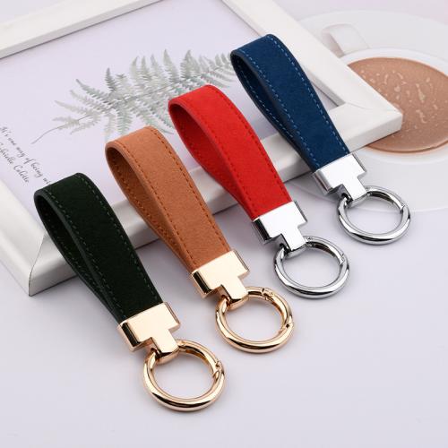 Zinc Alloy Key Clasp with Microfiber PU fashion jewelry & Unisex Sold By PC