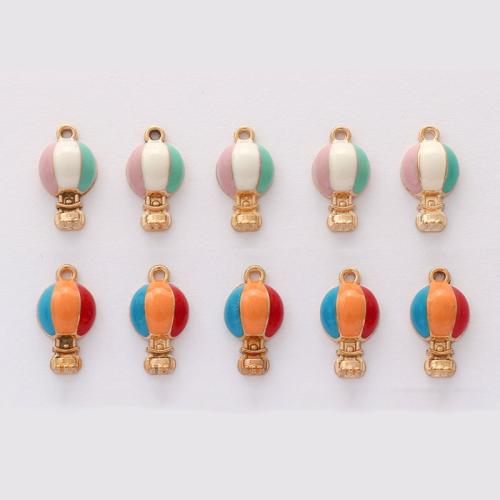 Zinc Alloy Enamel Pendants Hot Balloon gold color plated DIY nickel lead & cadmium free Approx Sold By Bag