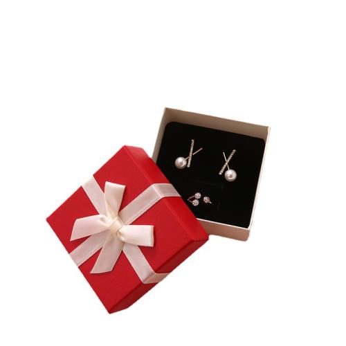 Jewelry Gift Box Paper with Sponge dustproof & multifunctional  Sold By PC